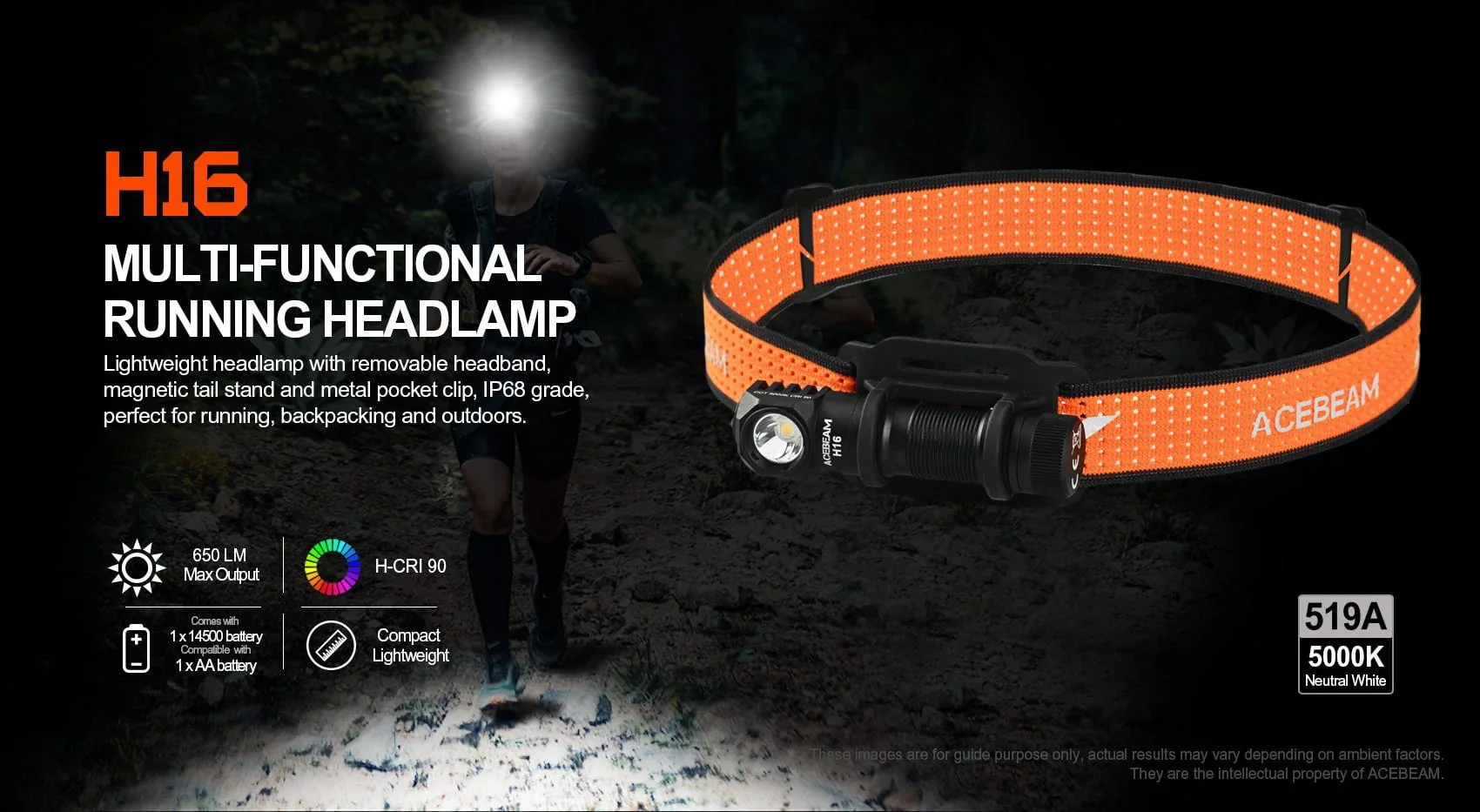 Acebeam H16 High CRI Headlamp - Image 6