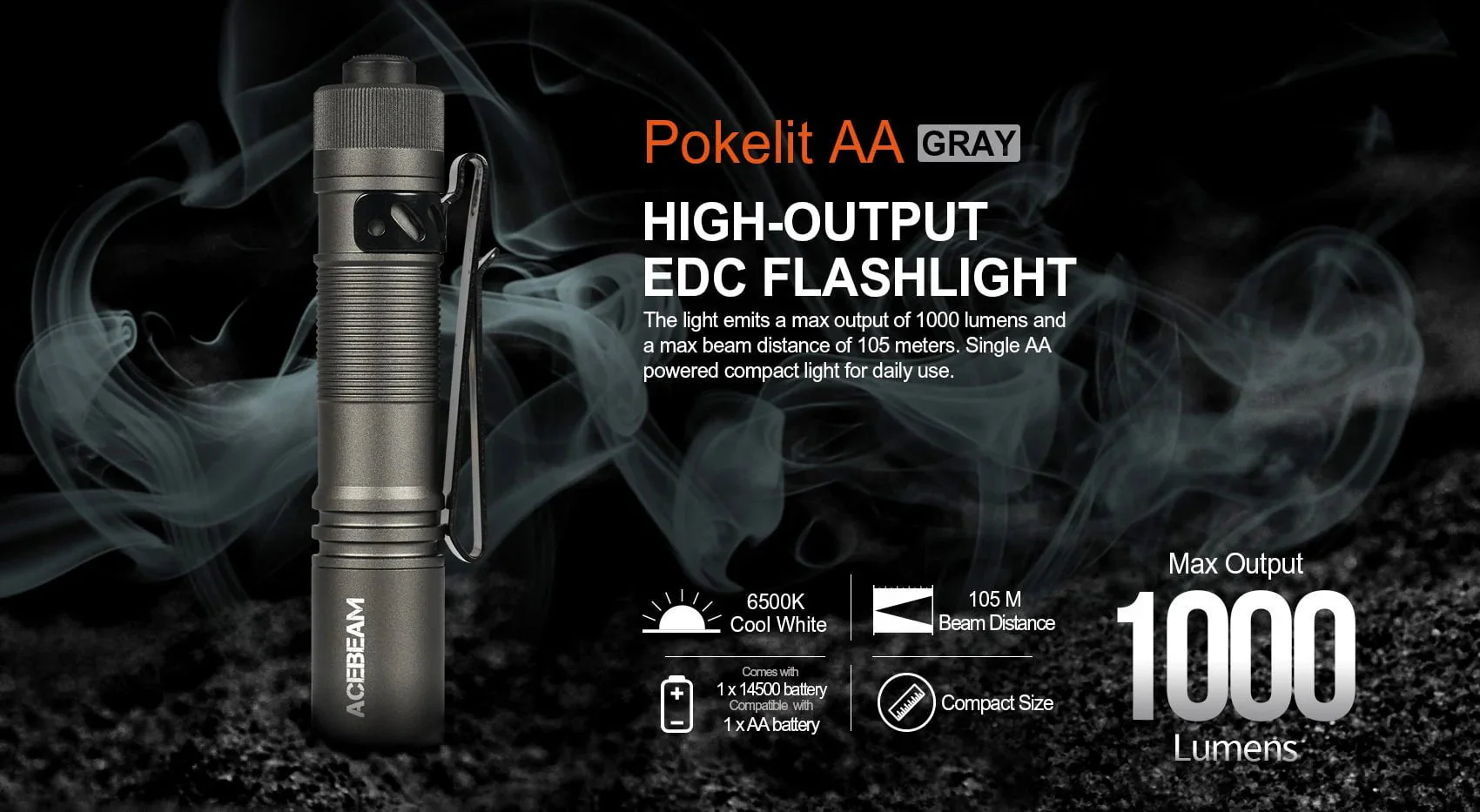 Acebeam Pokelit AA - Grey - Image 6