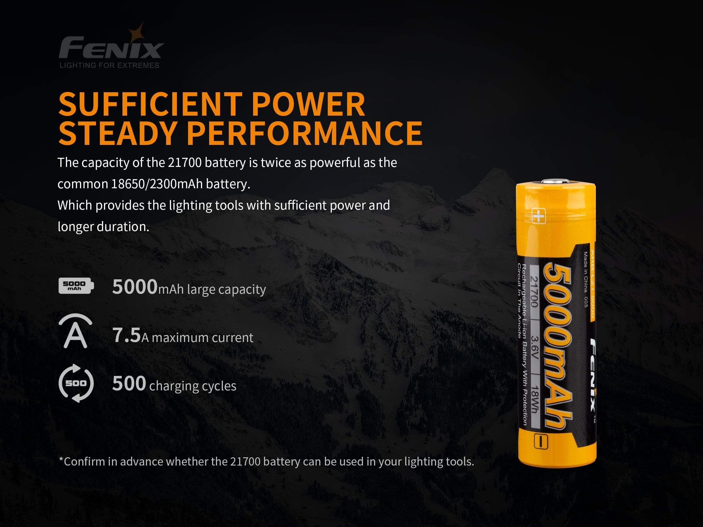Fenix Rechargeable 5000mAh 21700 - Image 4