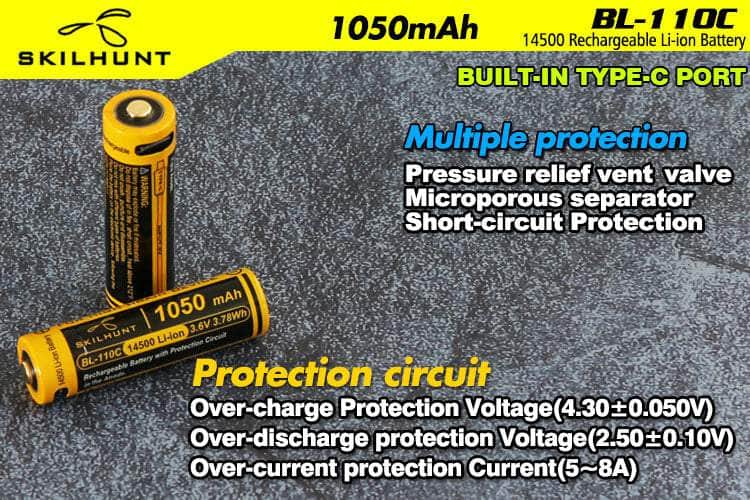Skilhunt BL-110C 1050mAh 14500 - Image 4