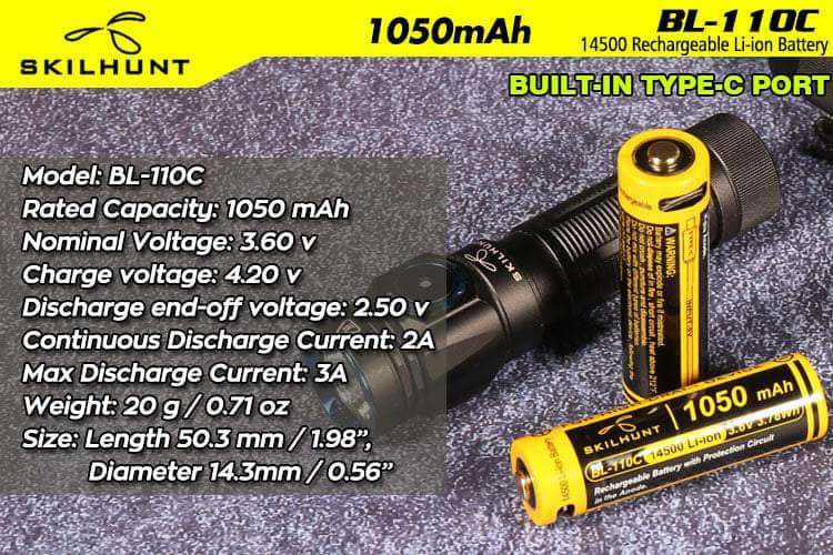 Skilhunt BL-110C 1050mAh 14500 - Image 6