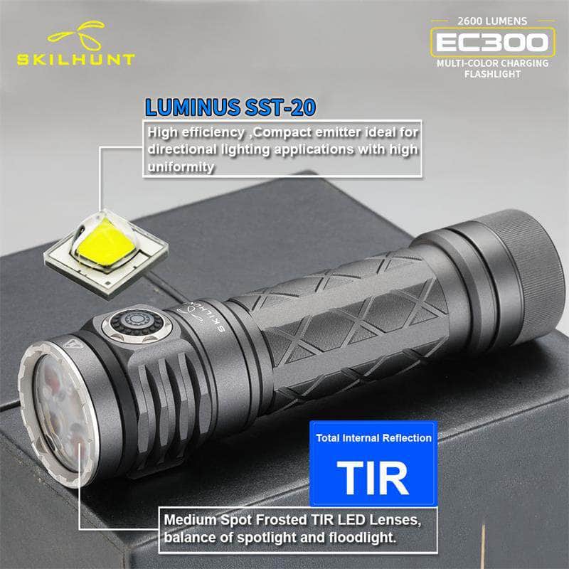 Skilhunt EC300 RGBW Multi-color 21700 Rechargeable LED flashlight - Image 7