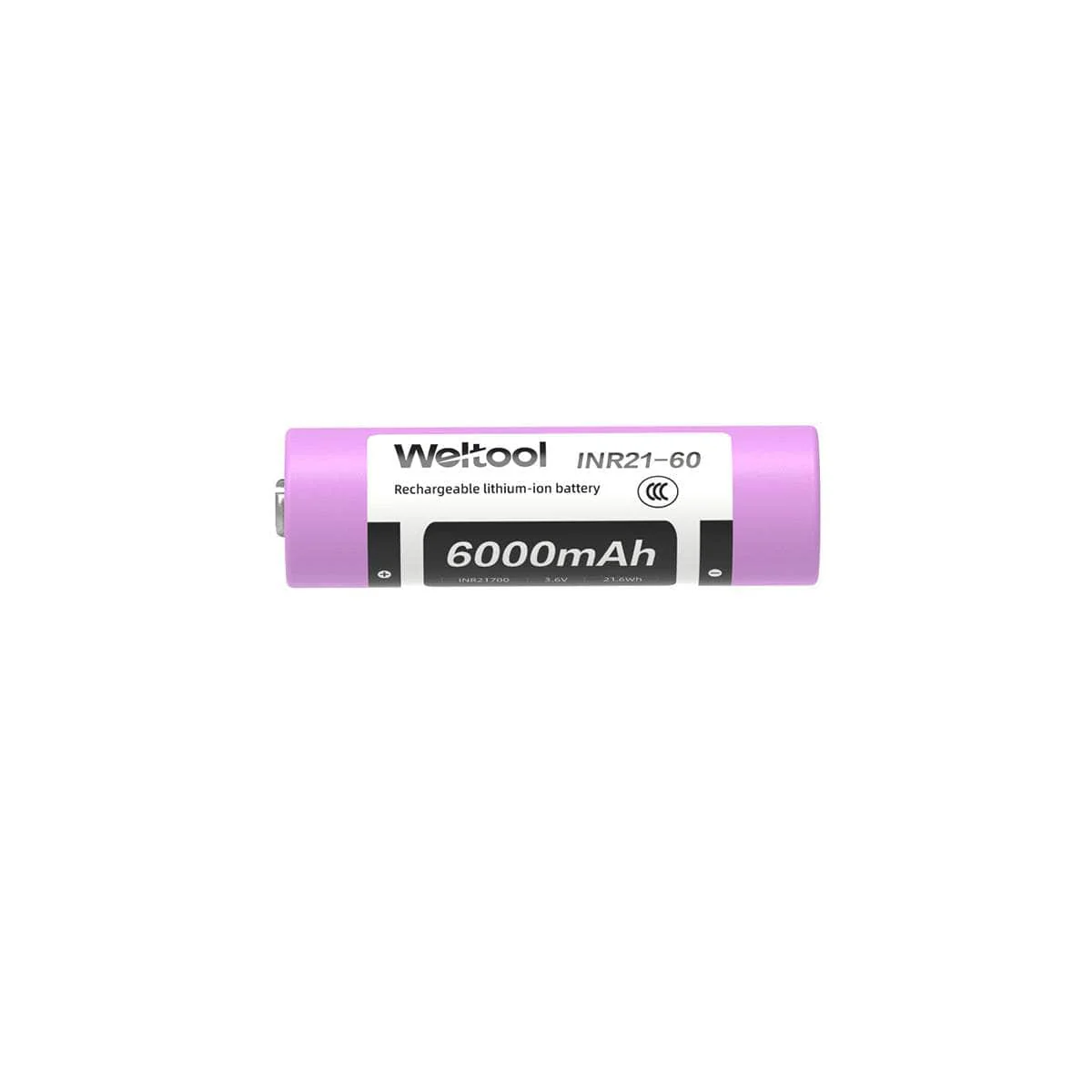 Weltool INR21-60 6000mAh 21700 - Image 2